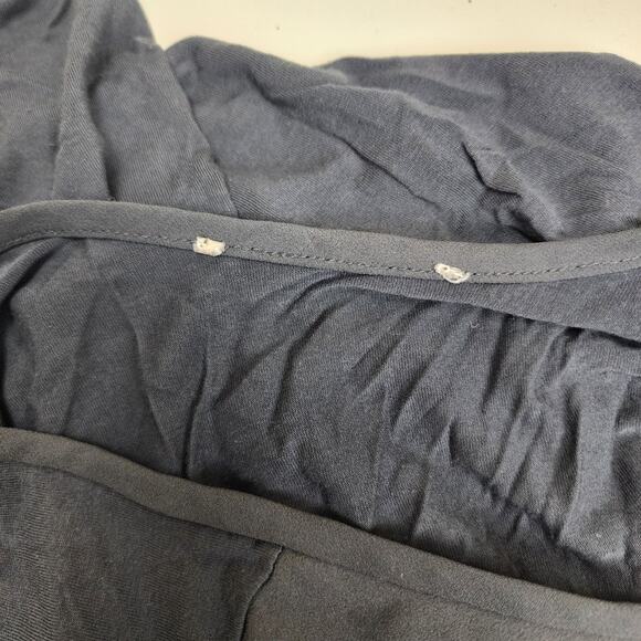 Dark Gray Short Sleeve Sheer Full Back Casual Dressy Everyday Tee Women's Size L - Picture 4 of 4